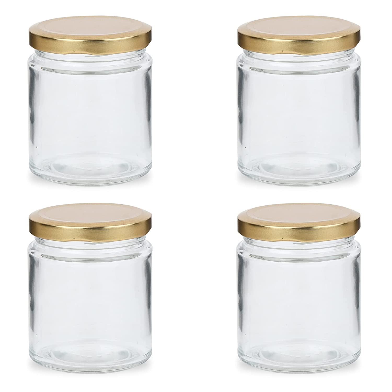 Glass jar with Golden lid